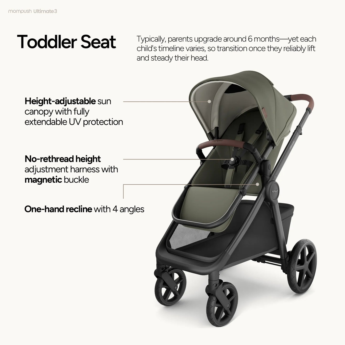 Mompush Ultimate 3 Full-Size Stroller