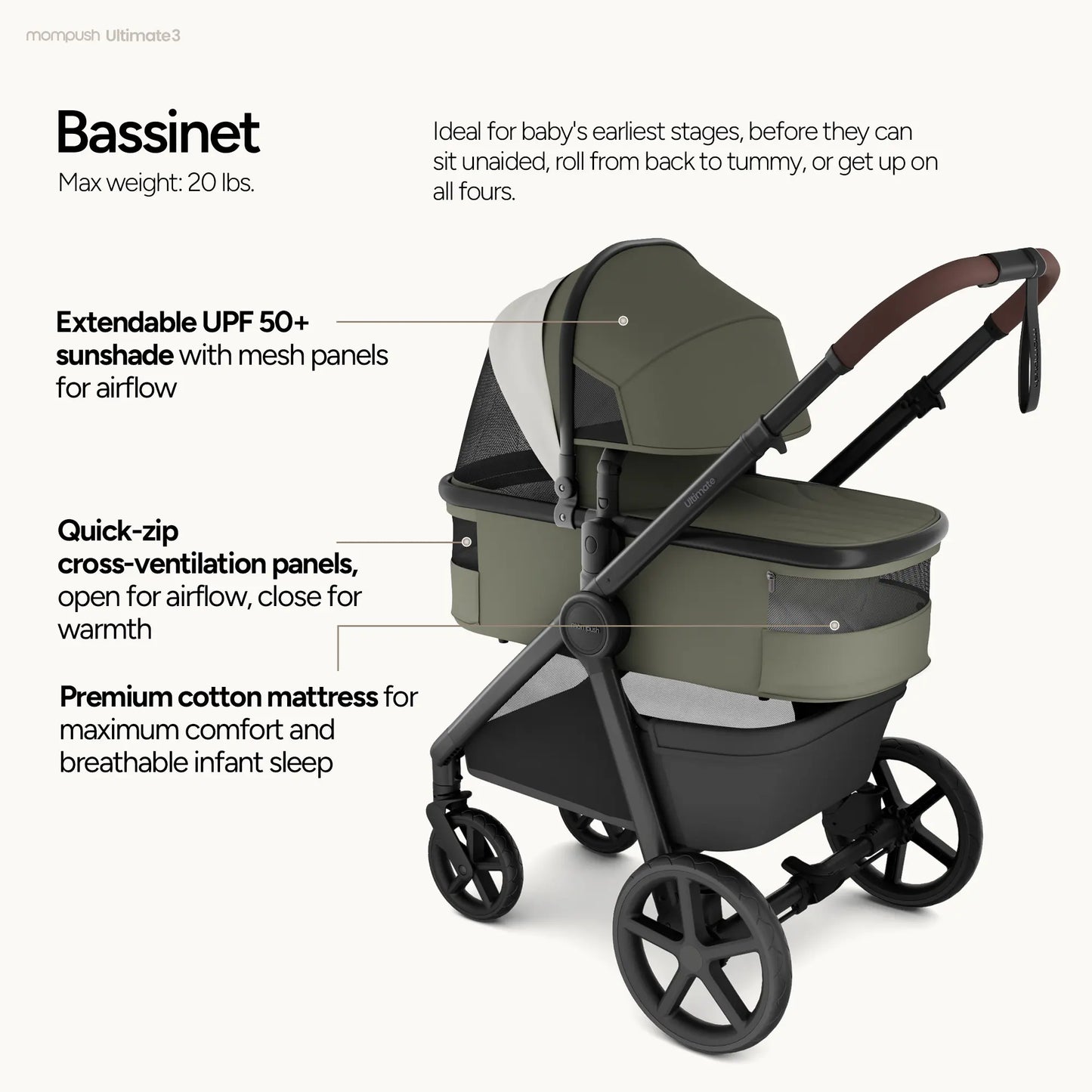 Mompush Ultimate 3 Full-Size Stroller