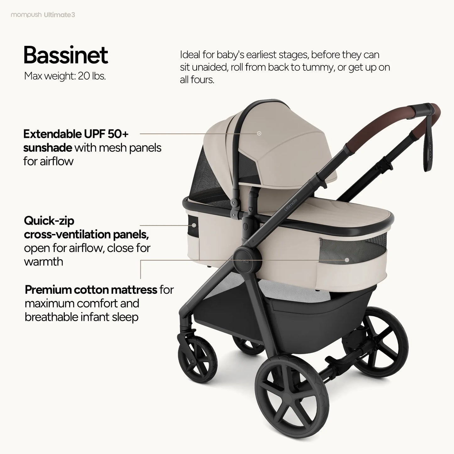 Mompush Ultimate 3 Full-Size Stroller